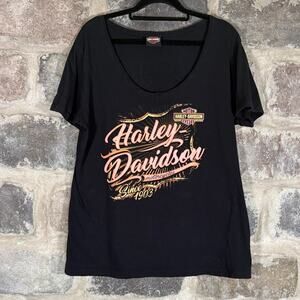 Harley Davidson Black Graphic Tee‎ Large Costa Rica